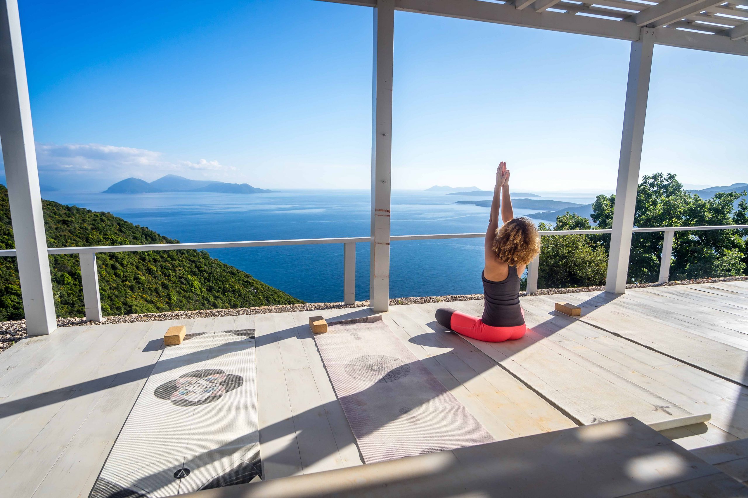 The view from the Yoga Studio in Lefkada
