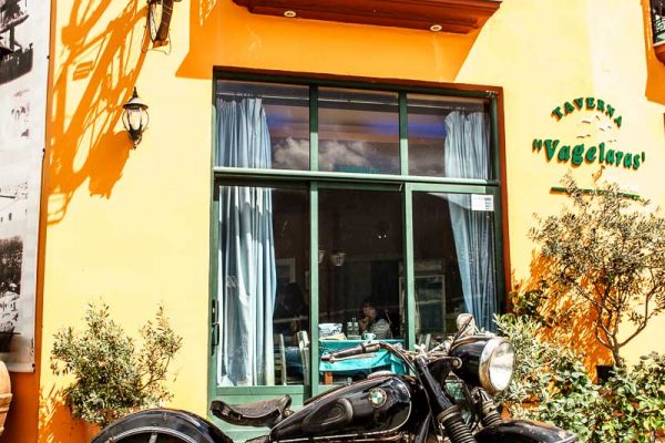 Motor bike in Vasiliki village