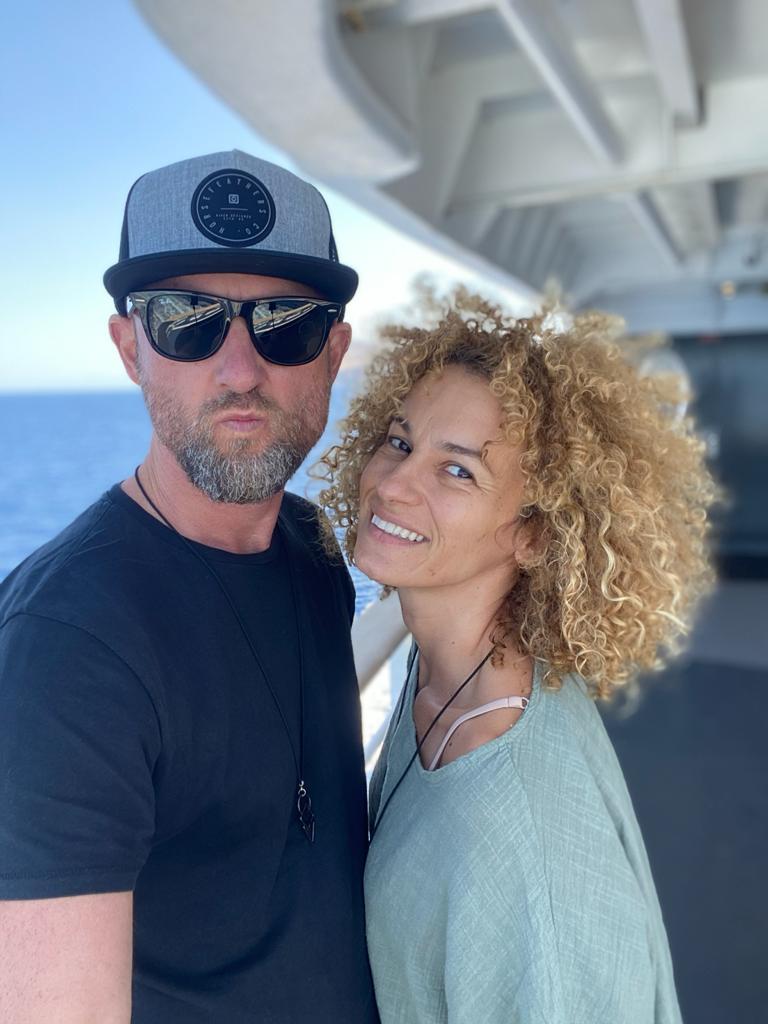 Martin Sittek and Joanna on a ferry
