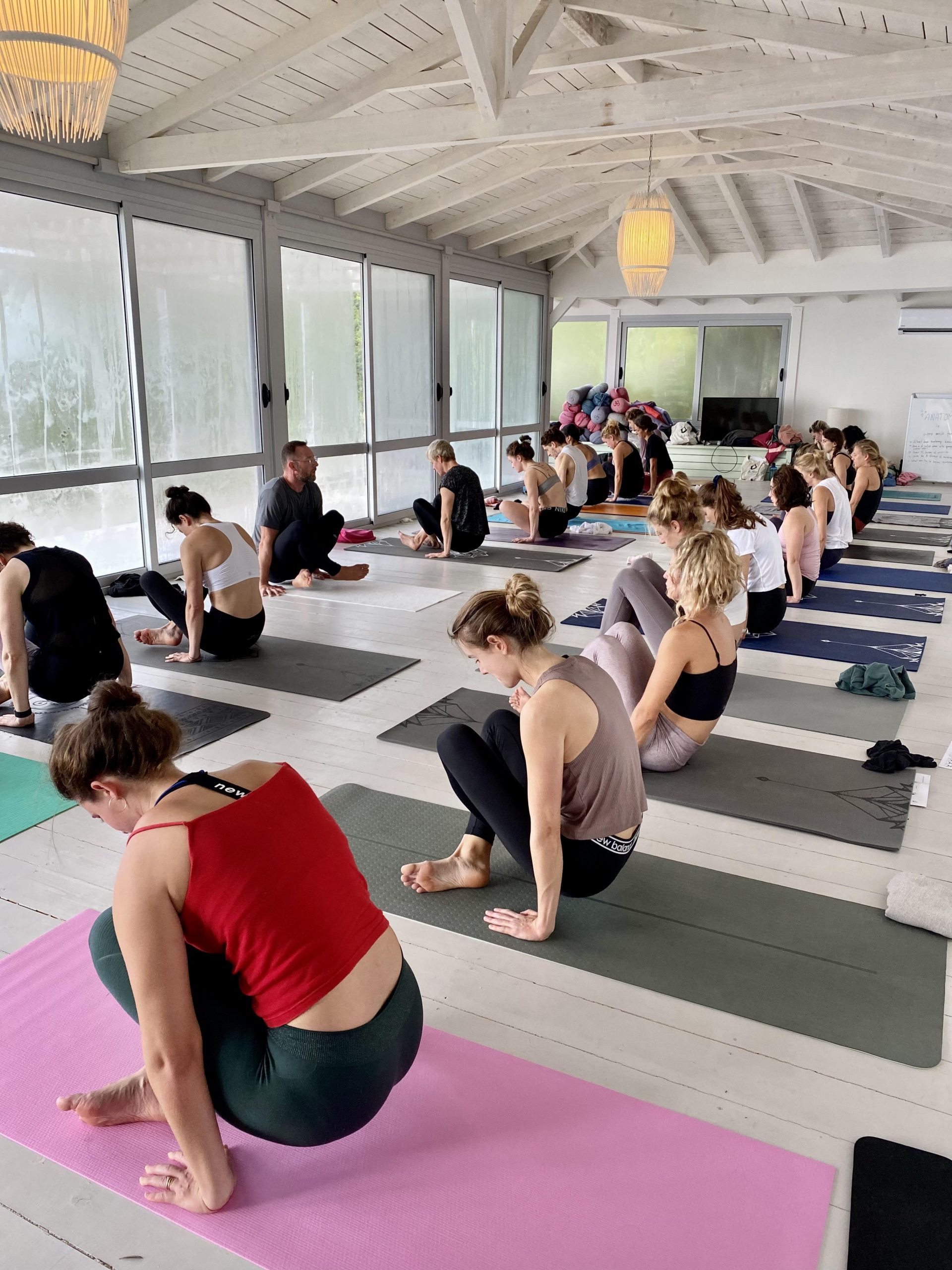 Martin with yoga students in Lefkada YTT