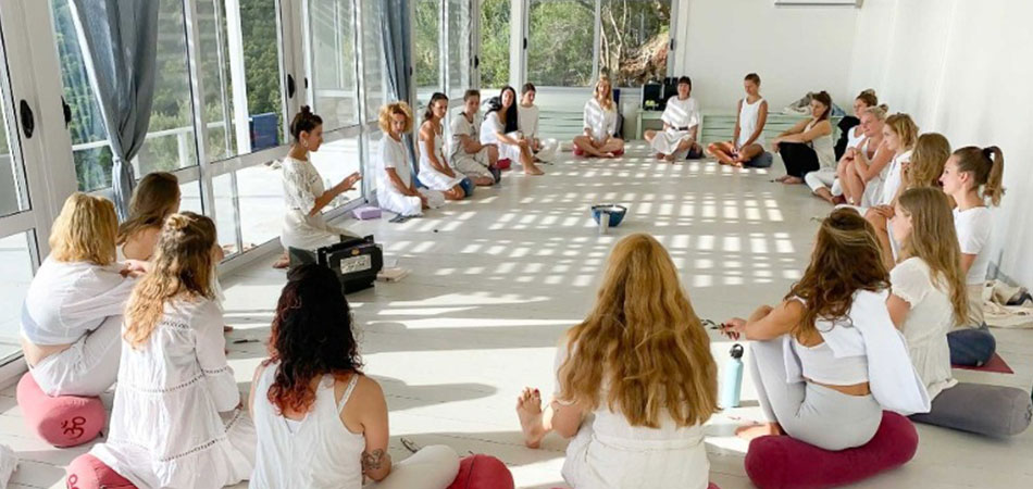 Opening ceremony for the yoga teacher training on Lefkada Island