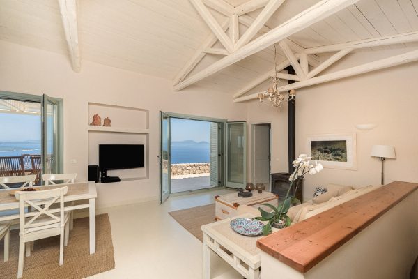 Living room in one of the villas