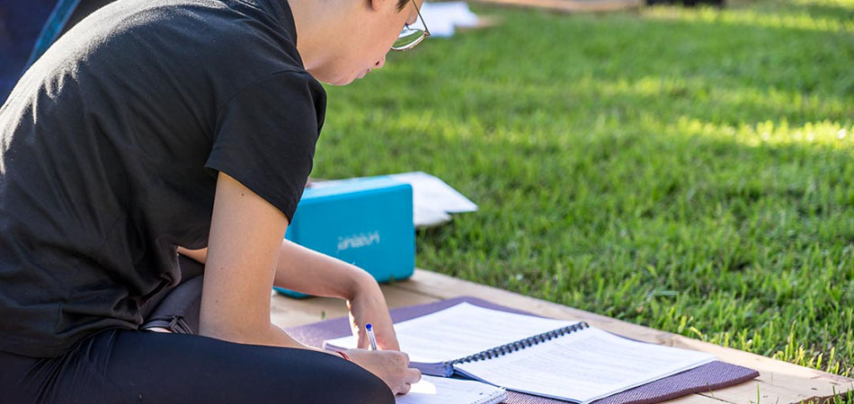 Students studying for their 300hour Yoga Teacher Training