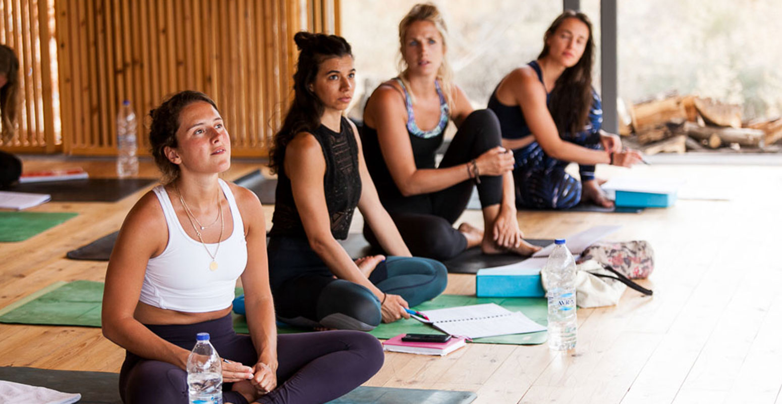 The mirror technique of demonstrating an asana