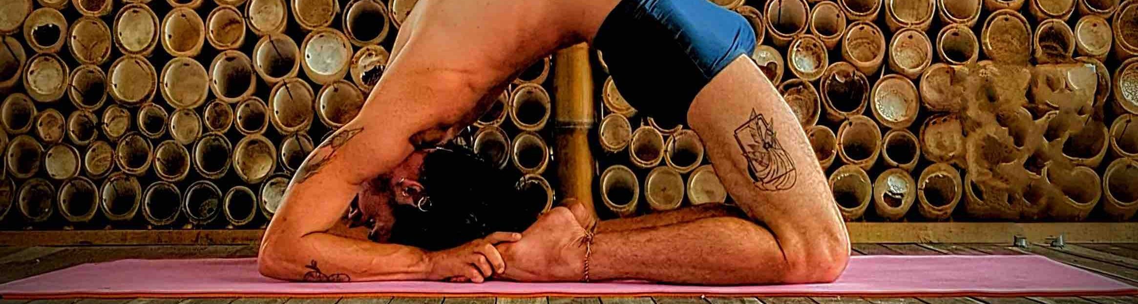 Aris in kapotasana pose