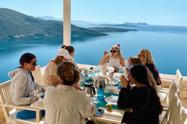 Breakfast during yoga teacher training Greece, Europe