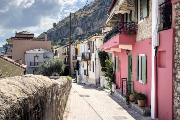 alleway with mountain view Nafplio alleway with mountain view Nafplio