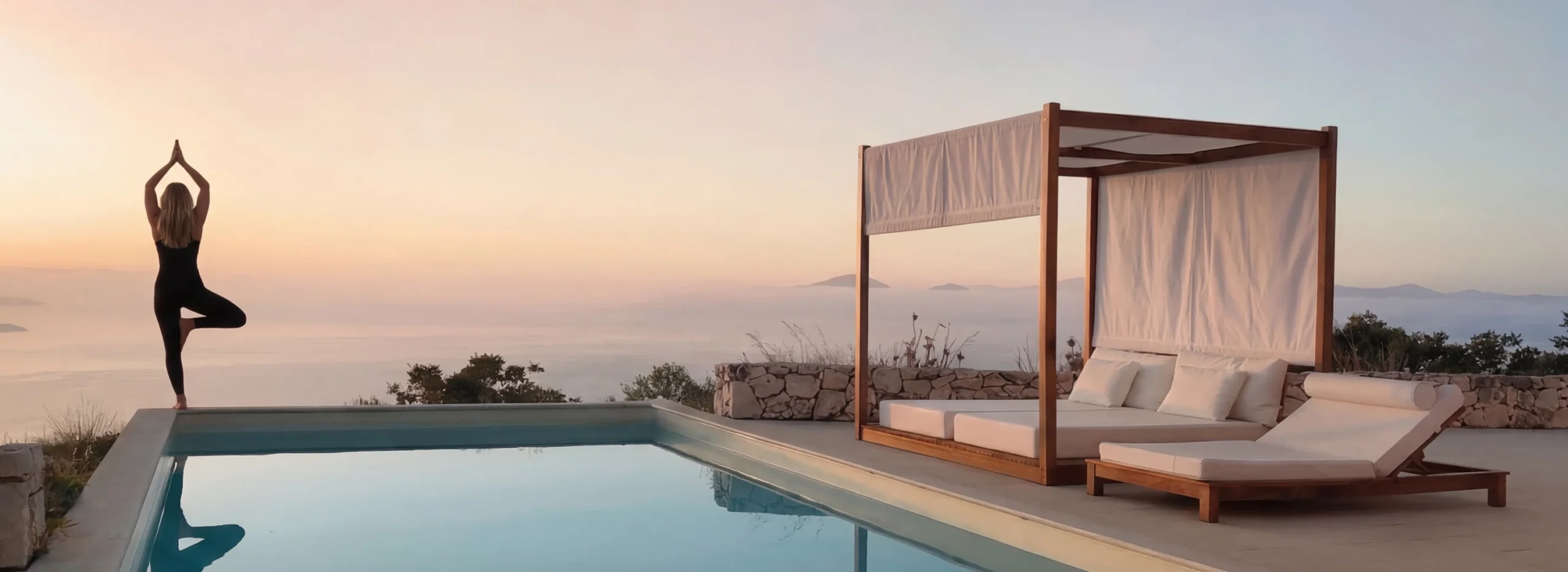Lefkada 200 YTT Alpha Yoga Pool view